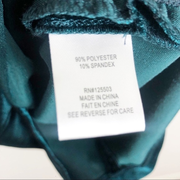 Ronny Kobo Yarden Velvet Mini Dress Green Bodycon Holiday Party Cocktail Medium - Picture 8 of 8